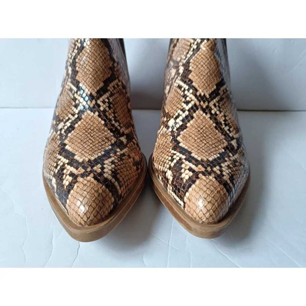 Steve Madden Jumble Ankle Boots Shoes Women's Size 8.5 Medium Brown Pull On